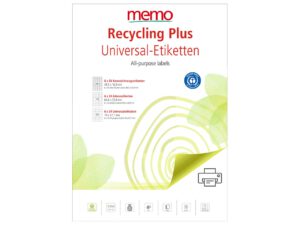 Etiquetas adhesivas Mini-Pack "Recycling Plus" etiquetas variadas
