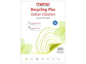 Etiquetas adhesivas Mini-Pack "Recycling Plus" etiquetas lomeras