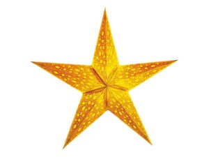 earth friendly starlightz 'Mono Small' estrella de papel, amarillo