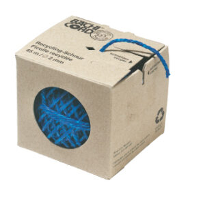 Caja cartón con cuchillo, con cordón reciclado 45 m
