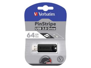 Memoria USB Verbatim "PinStripe" USB 3.0, 64 GB