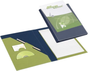 Carpeta Congreso "Luzula" azul/verde