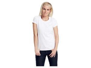 Camiseta mujer mangas cortas "Bio & Justo" blanco, L