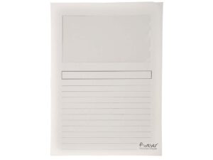 Subcarpetas con ventana, blanco natural, 100 ud.