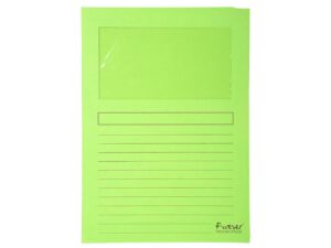 Subcarpetas con ventana, verde claro, 100 ud.