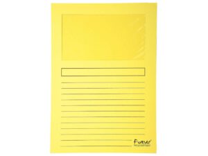 Subcarpetas con ventana, amarillo, 100 ud.