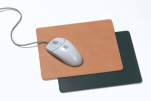 Alfombrilla ratón de cuero reciclado, natural