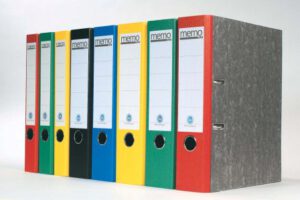 Archivador de palanca "Reciclado" 8cm, rojo