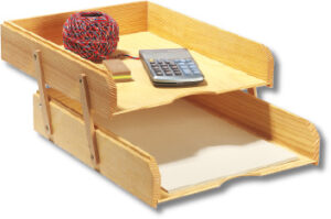 Bandeja doble de madera