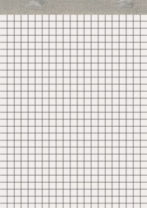 Bloc de notas A4 sin tapa, 50 hojas, cuadriculado