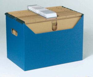 Caja cartón carpetas colgantes, negro