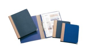 Carpeta de anillas con bolsillo interior "Ola Fina" azul