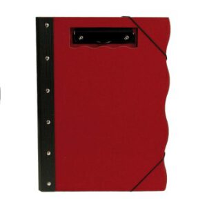 Carpeta de madera con pinza, rojo