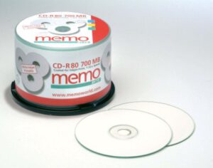 CD-R imprimible "memo" en tarrina, 50 ud.