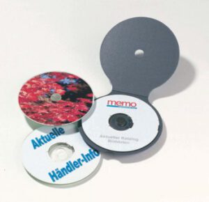 Etiquetas adhesivas "Recycling Plus" CD y DVD, 117/17mm