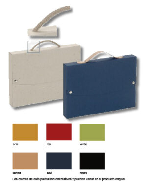 Maletín "Fagus" asa piel, negro