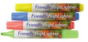 Marcador fluorescente Friendly Highlighter, 4 colores