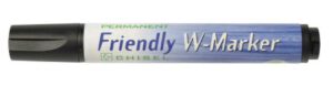Marcador Friendly W-Marker, biselada, negro