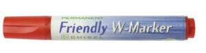 Marcador Friendly W-Marker, biselada, rojo