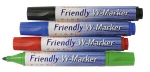 Marcador Friendly W-Marker, ojival, 4 colores