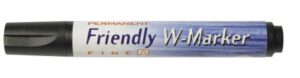 Marcador Friendly W-Marker, ojival, negro