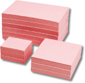 Notas adhesivas 75x75mm, rojo pastel