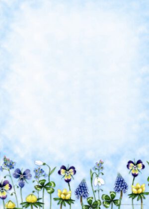 Papel de correspondencia decorada "Pradera"