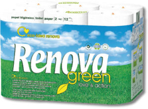 Papel higiénico XXL "RenovaGreen" 12 rollos
