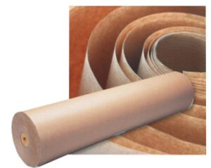 Rollo papel embalaje, kraft marrón verjurado, 25 x 1 m