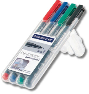 Rotuladores no-permanentes “Lumocolor“ extrafino, 4 colores
