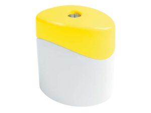 Sacapuntas de bote "Bioplástico" sencillo, amarillo