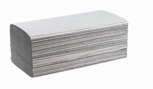 Toallas papel, 1 capa, zigzag, 25 x 23 cm, gris